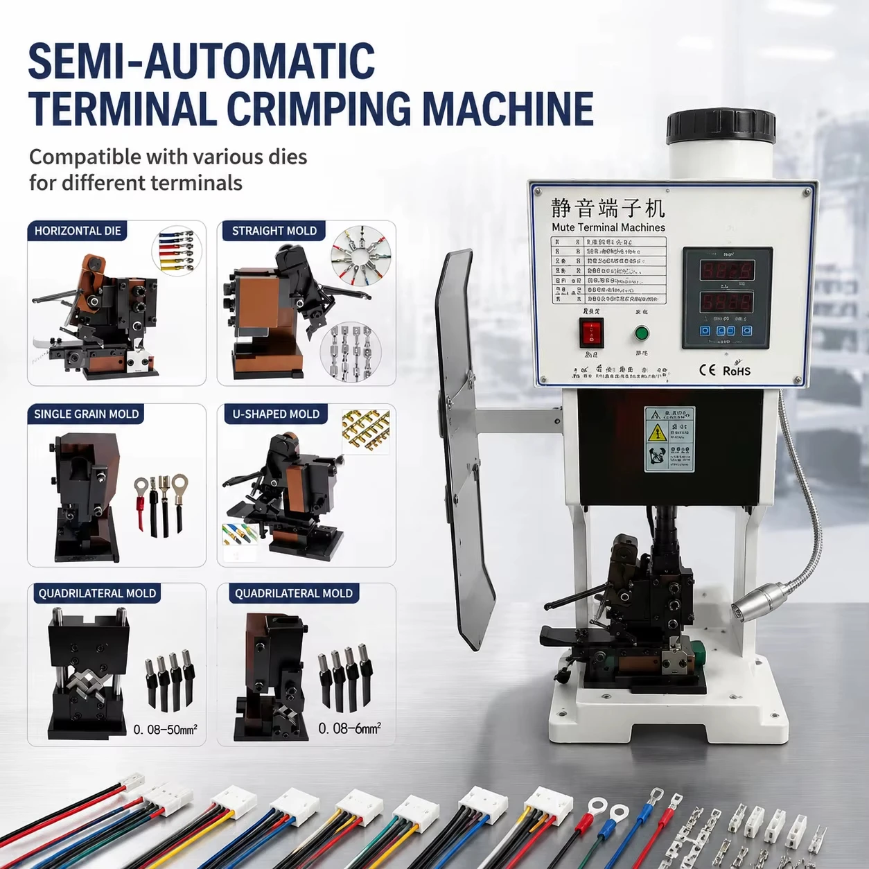 JCW-2T ECO Super Silent Automatic Terminal Crimping Machine Cable Manufacturing Equipment Cold Terminal Machine
JCW-2T ECO Super Silent Automatic Terminal Crimping Machine Cable Manufacturing Equipment Cold Terminal Machine