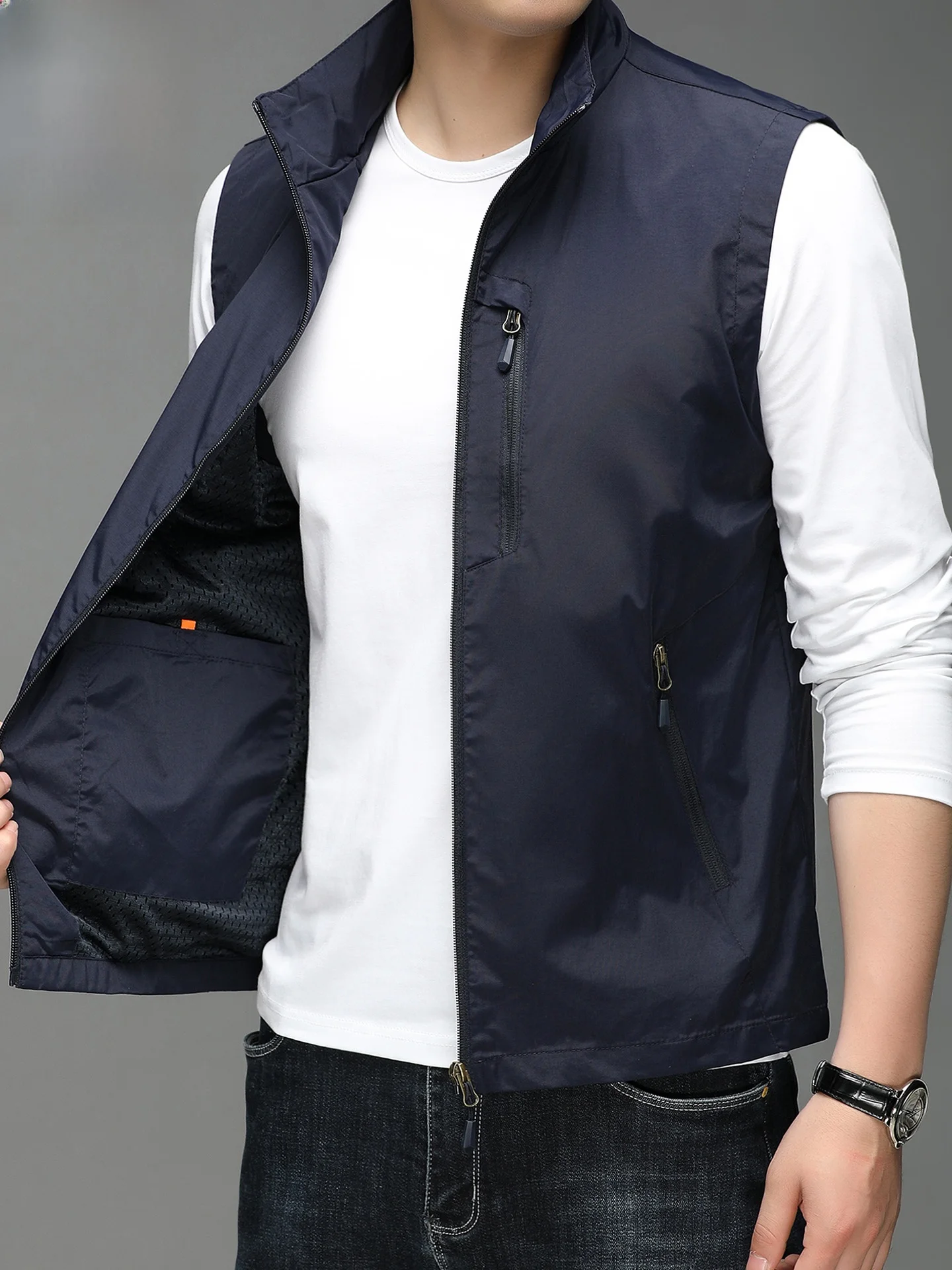 TUCANO Spring Autumn Men's Stand Collar Outdoor Sports Fiing Vest Workwear Qui Dry Jaet Polyester Fiber Zipper Decoration
TUCANO Spring Autumn Men's Stand Collar Outdoor Sports Fiing Vest Workwear Qui Dry Jaet Polyester Fiber Zipper Decoration