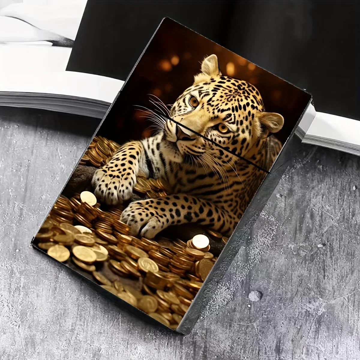 Leopard print plastic cigarette case, men's birthday or holiday gift
Leopard print plastic cigarette case, men's birthday or holiday gift