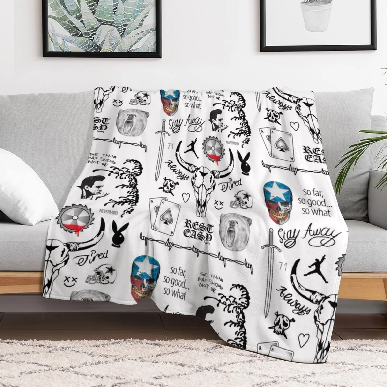 Posty Tattoo Drawings Throw Blanket Plush Blankets For Baby Sleeping Bag Blankets
Posty Tattoo Drawings Throw Blanket Plush Blankets For Baby Sleeping Bag Blankets