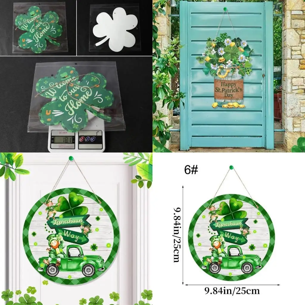 G6KF Bright Colored Luck Leaves Porch Sign Welcome Door Sign Perfect for Patrick's Day Event Seasonal Decoration
G6KF Bright Colored Luck Leaves Porch Sign Welcome Door Sign Perfect for Patrick's Day Event Seasonal Decoration