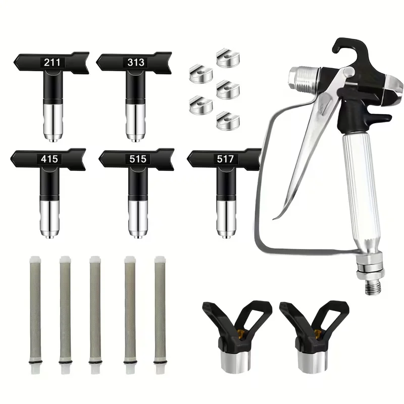 3600PSI High Pressure Airless Paint Spray Gun With 211 - 517 Tip & Nozzle Guard Pump Sprayer And Airless Spraying Machine
3600PSI High Pressure Airless Paint Spray Gun With 211 - 517 Tip & Nozzle Guard Pump Sprayer And Airless Spraying Machine