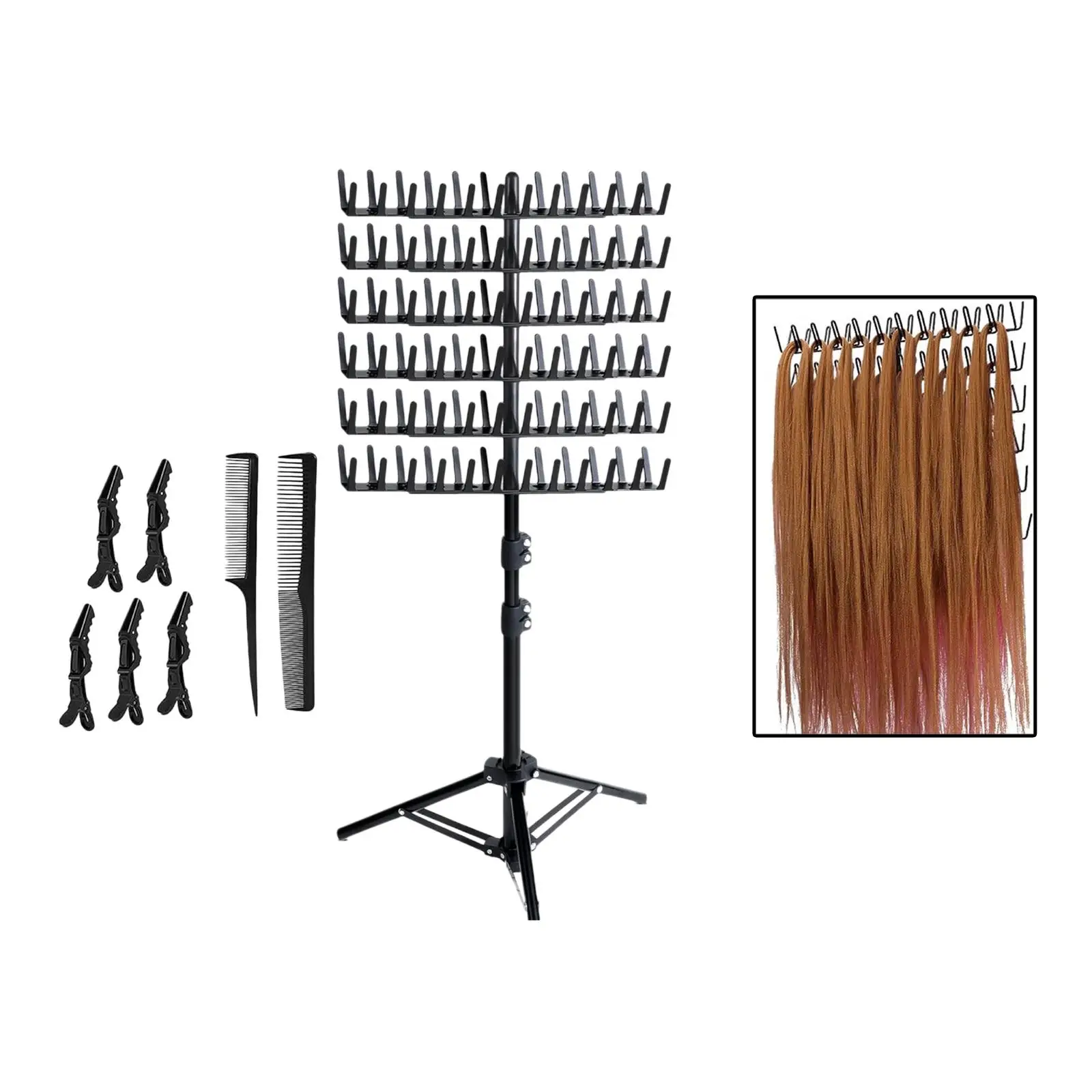 Height Adjustable Braiding Hair Rack Comb Braid Rack hair extension holder 2 Sided Hair Racks for Braiders Standing for salon
Height Adjustable Braiding Hair Rack Comb Braid Rack hair extension holder 2 Sided Hair Racks for Braiders Standing for salon