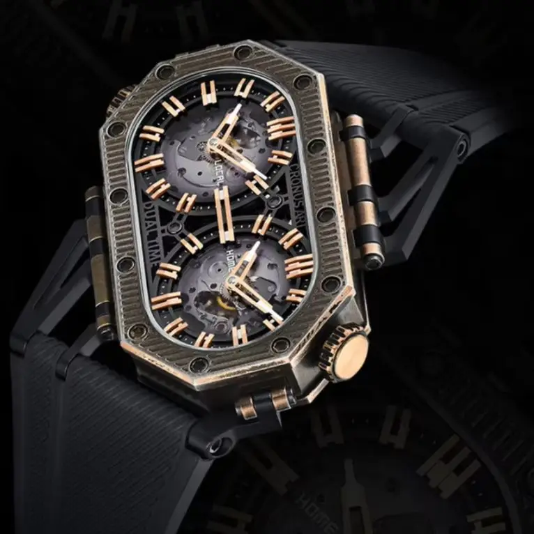 CRONUSART Men Automatic Watch Rectangle Mechanical Wristwatch Sapphire Dual Time Zone Dial Luminous FKM Strap Original Design
CRONUSART Men Automatic Watch Rectangle Mechanical Wristwatch Sapphire Dual Time Zone Dial Luminous FKM Strap Original Design