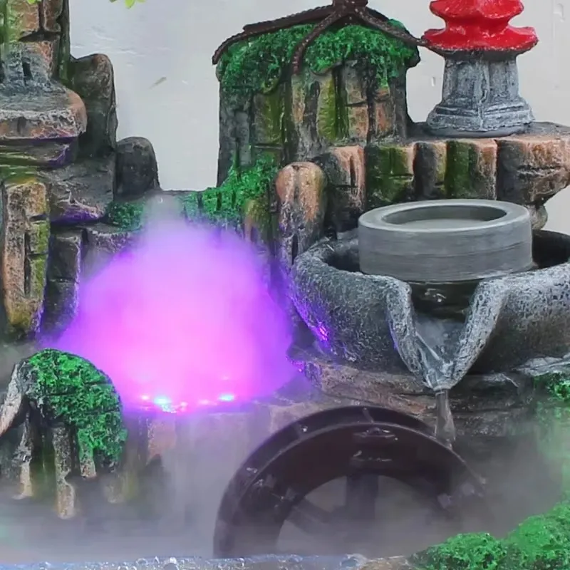 Novelty Led Lights Resin Rockery Flowing Water Fountain Lucky Feng Shui Wheel Office Desktop Ornaments With Nebulizer Home Decor
Novelty Led Lights Resin Rockery Flowing Water Fountain Lucky Feng Shui Wheel Office Desktop Ornaments With Nebulizer Home Decor