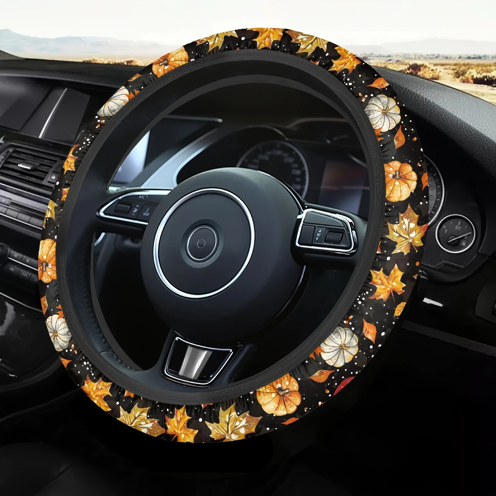 1pc Thanksgiving Pumpkin Maple Leaf Print Steering Wheel Cover - Autumn Harvest Design, Fit for Most Cars, Durable Fabric
1pc Thanksgiving Pumpkin Maple Leaf Print Steering Wheel Cover - Autumn Harvest Design, Fit for Most Cars, Durable Fabric