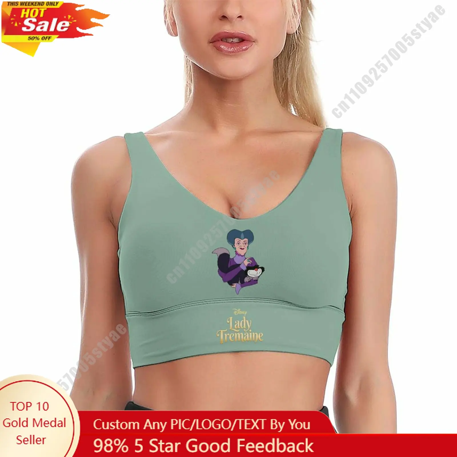 Lady Tremaine Sports Bra Disney Character Custom Breathable Underwear Running Fitness Push Up Bra Fresh Fashionable Gifts
Lady Tremaine Sports Bra Disney Character Custom Breathable Underwear Running Fitness Push Up Bra Fresh Fashionable Gifts