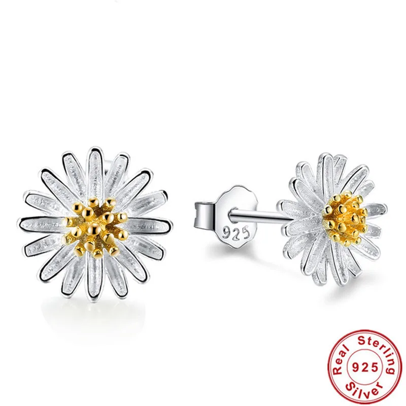 Real 925 Sterling Silver Daisy Flower Mini Stud Earrings for Women Cute Plant Fine Jewelry 2024 Trendy Accessories
Real 925 Sterling Silver Daisy Flower Mini Stud Earrings for Women Cute Plant Fine Jewelry 2024 Trendy Accessories