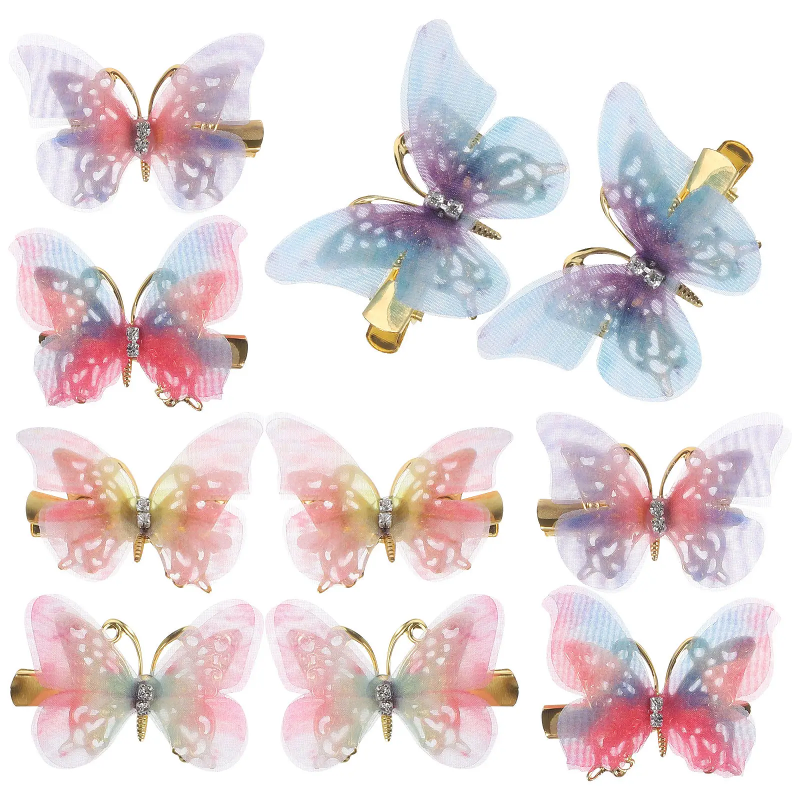 10Pcs Butterfly Hair Clips Small Metal Hairpins Hair Accessories for Girls Kids Birthday Cosplay Styling Tools
10Pcs Butterfly Hair Clips Small Metal Hairpins Hair Accessories for Girls Kids Birthday Cosplay Styling Tools