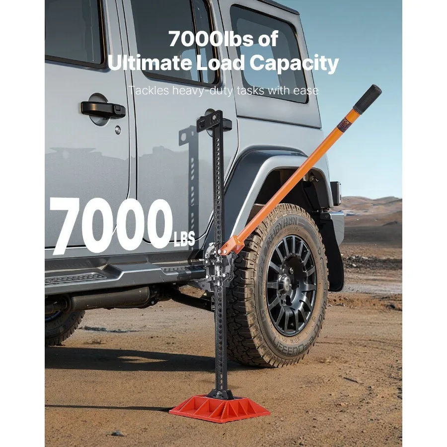 Farm Jack with Base, 60" Utility High Lift Farm Jack, 3.18 Ton (7, 000 lbs) Capacity Ratcheting Off Road Utility Jacks,
Farm Jack with Base, 60" Utility High Lift Farm Jack, 3.18 Ton (7, 000 lbs) Capacity Ratcheting Off Road Utility Jacks,