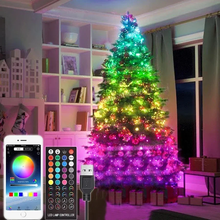 20M 200 LED App Control Christmas String Light Smart Bluetooth App Fairy Garland Light Outdoor for Wedding Holiday Decor
20M 200 LED App Control Christmas String Light Smart Bluetooth App Fairy Garland Light Outdoor for Wedding Holiday Decor