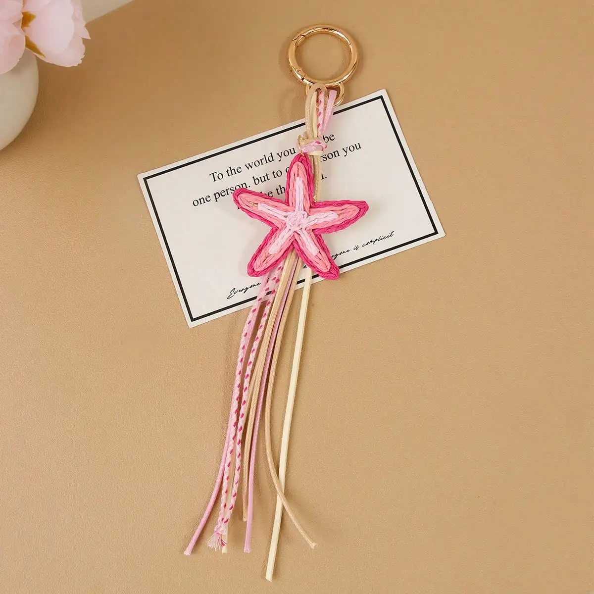Bohemian Raffia Colorful Starfish Tassel Bag Charm Beach Style Minimalist Keychain Pendant Accessory
Bohemian Raffia Colorful Starfish Tassel Bag Charm Beach Style Minimalist Keychain Pendant Accessory