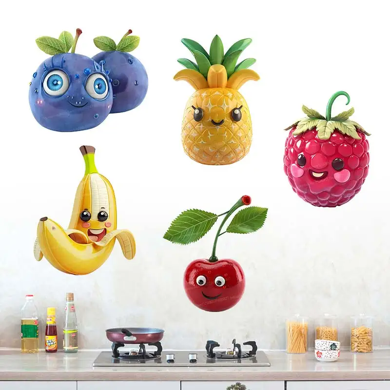 Funny Cute Fruit Wall Stickers Kitchen Restaurant Decoration Cabinet Refrigerator Home Decal Stickers M835 
Funny Cute Fruit Wall Stickers Kitchen Restaurant Decoration Cabinet Refrigerator Home Decal Stickers M835