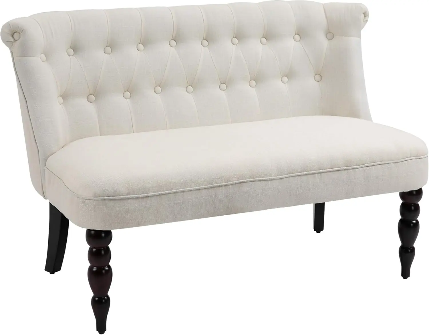 Мягкая ткань без рукавов Loveseat с пуговицами Стеганный дизайн для гостиной с деревянными ножками, кремово-белый
Мягкая ткань без рукавов Loveseat с пуговицами Стеганный дизайн для гостиной с деревянными ножками, кремово-белый