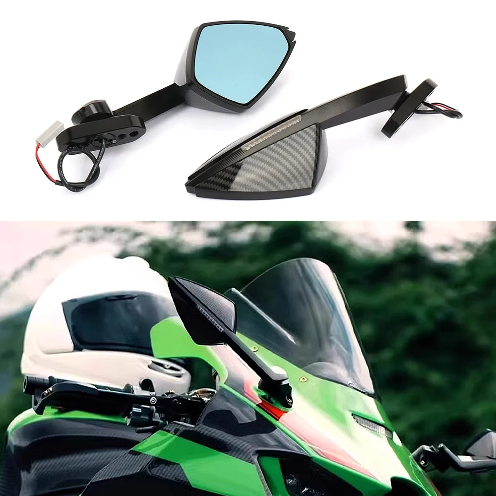 ZX 6R Rearview Mirrors With Turn Signals LED Mirror New Motorcycle Accessories For Kawasaki ZX-6R ZX6R ZX10R Ninja 400 NINJA 650
ZX 6R Rearview Mirrors With Turn Signals LED Mirror New Motorcycle Accessories For Kawasaki ZX-6R ZX6R ZX10R Ninja 400 NINJA 650
