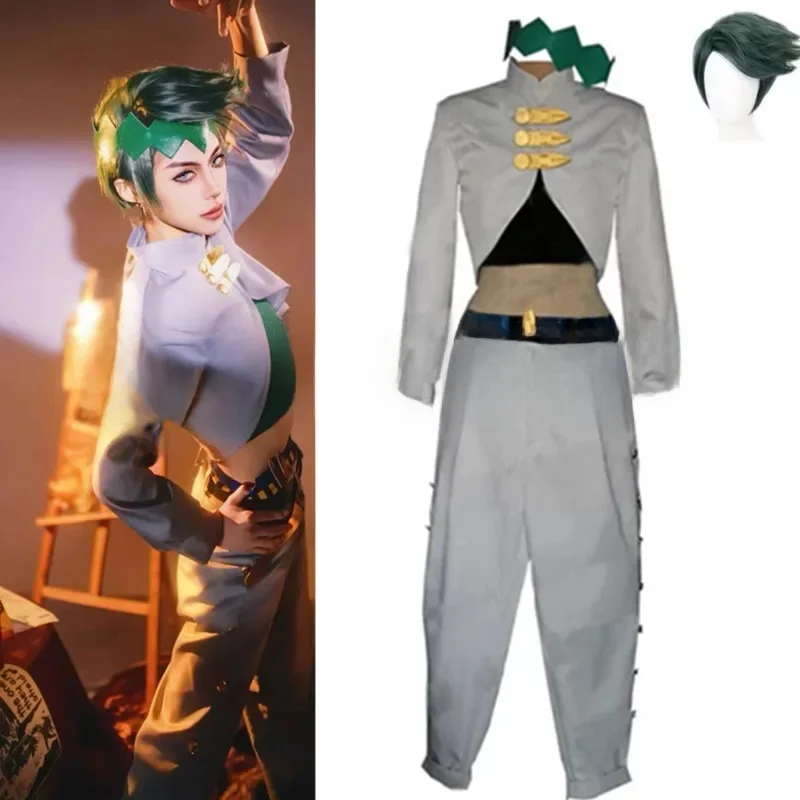 Anime JoJo Bizarre Adventure Rohan Kishibe Cosplay Costume Jack Top pants Belt Full Set JOJO Costumes Outfits Halloween Suit
Anime JoJo Bizarre Adventure Rohan Kishibe Cosplay Costume Jack Top pants Belt Full Set JOJO Costumes Outfits Halloween Suit