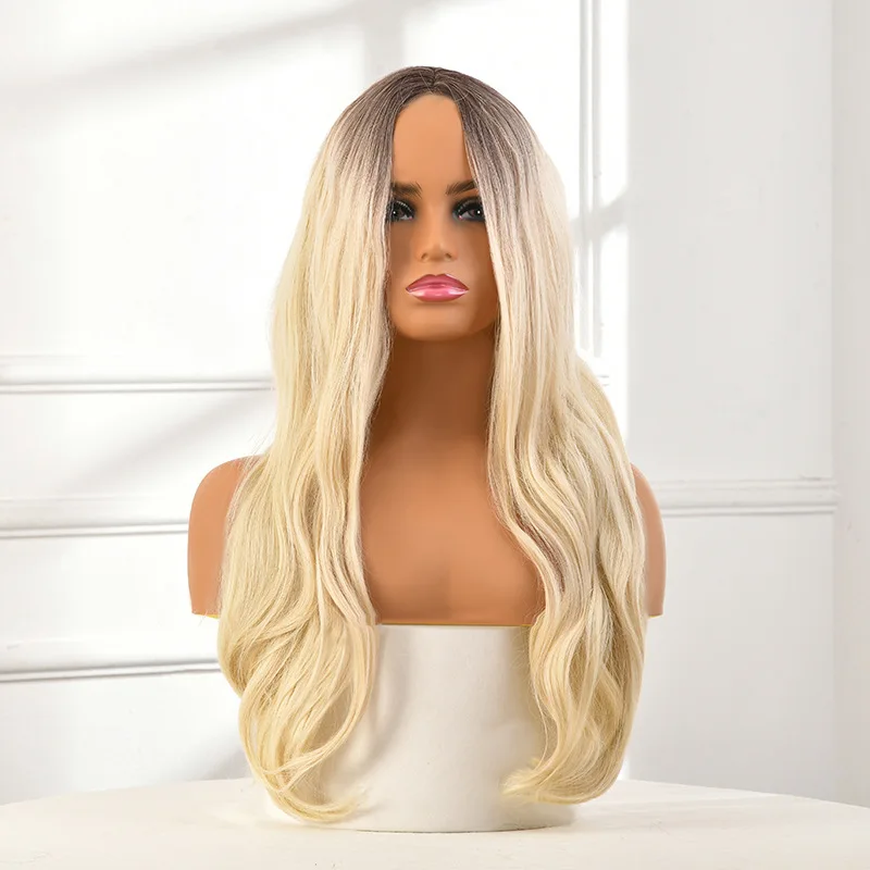 Long curly hair blonde wig European and American women long curly hair high temperature silk wig full head wig blonde wigs
Long curly hair blonde wig European and American women long curly hair high temperature silk wig full head wig blonde wigs