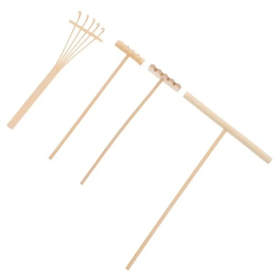 Bamboo Mini Rake Set 4 Pcs for Gardening Bonsai and Zen Garden Accessories Handcrafted Small Garden Tool in Natural Wood Color
Bamboo Mini Rake Set 4 Pcs for Gardening Bonsai and Zen Garden Accessories Handcrafted Small Garden Tool in Natural Wood Color