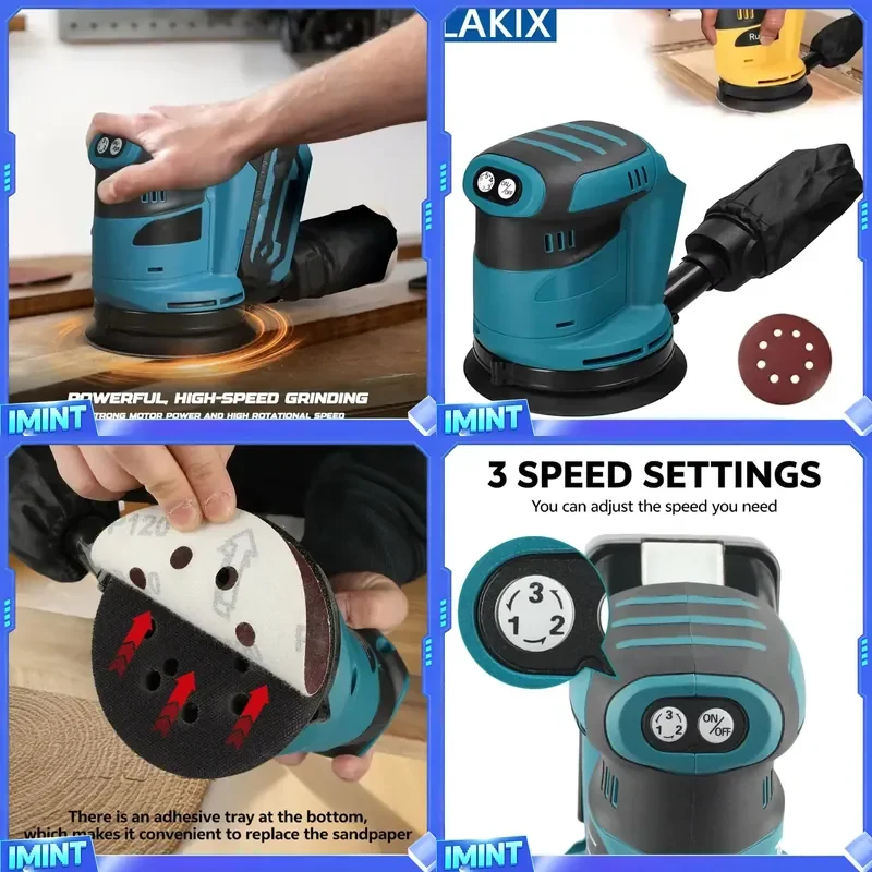125mm Cordless Orbital Sander Electric Metal Polishing Grinding Sanding Machine Wood Grinder Car Polisher For Pin
125mm Cordless Orbital Sander Electric Metal Polishing Grinding Sanding Machine Wood Grinder Car Polisher For Pin