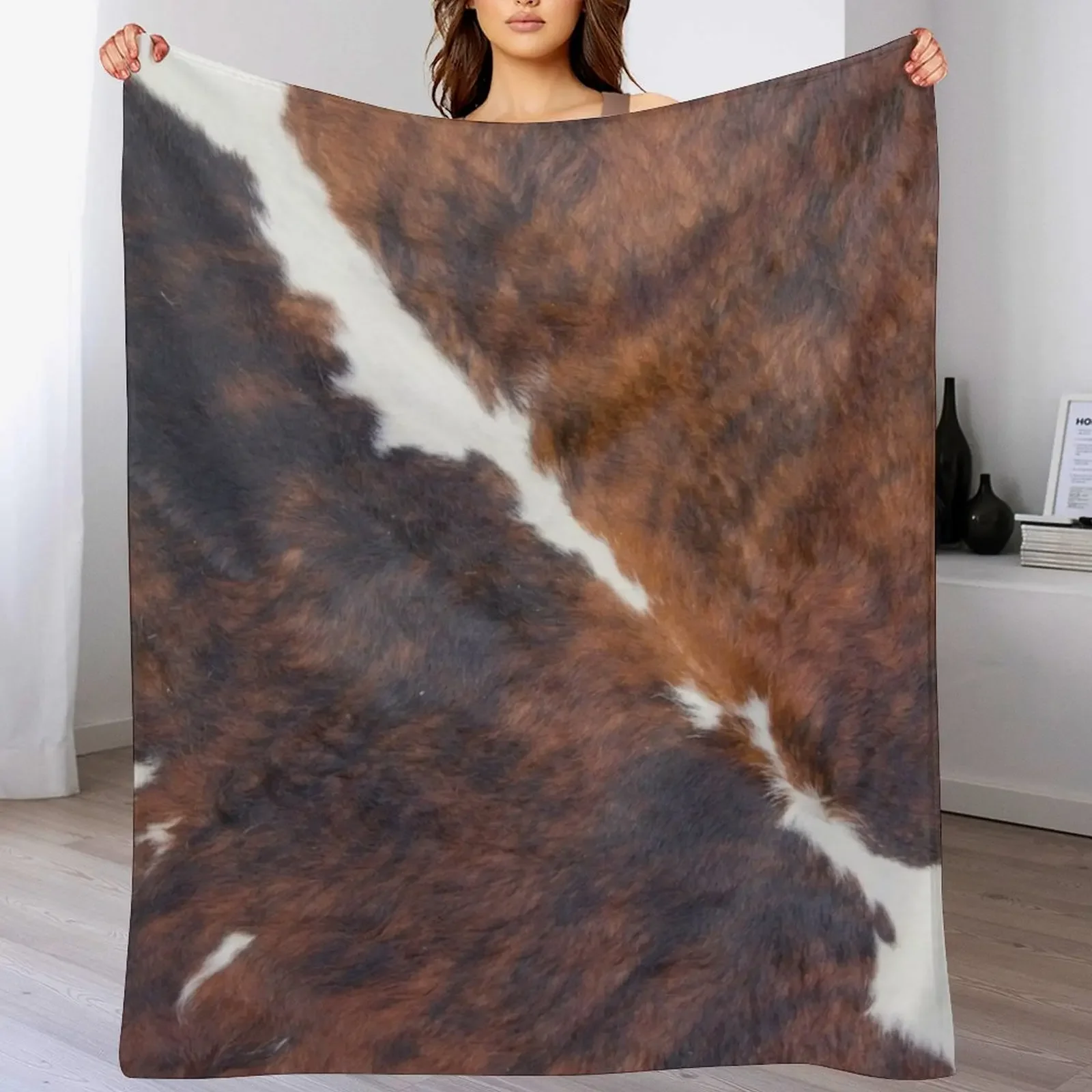 Brown Cowhide, Cow Skin Print Pattern, Modern Cowhide Faux Leather Throw Blanket Stain Resistant Cozy Warm Blanket
Brown Cowhide, Cow Skin Print Pattern, Modern Cowhide Faux Leather Throw Blanket Stain Resistant Cozy Warm Blanket