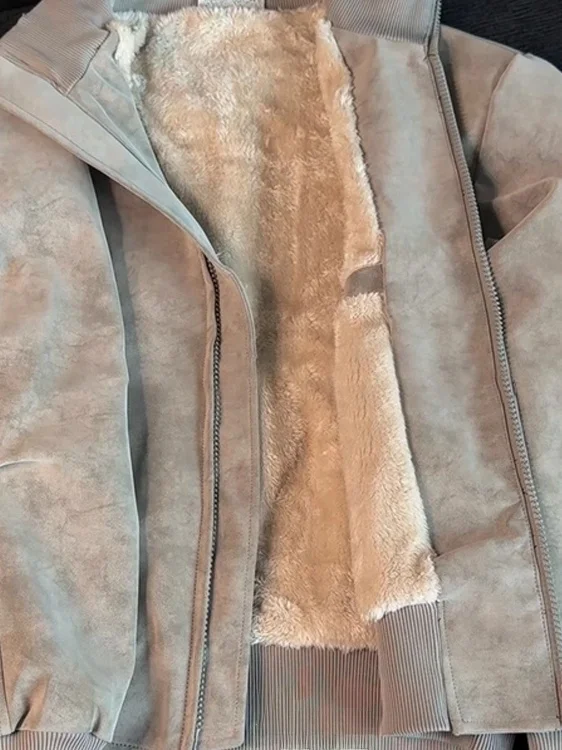 Men's Winter Faion Stand Collar Fce Lined Cotton Jaet Lamb Velvet Inner Zipper Casual Sle Windproof Coat
Men's Winter Faion Stand Collar Fce Lined Cotton Jaet Lamb Velvet Inner Zipper Casual Sle Windproof Coat