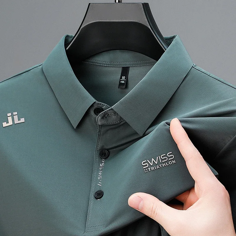 New Men's Business Casual Short Sleeved Shirt with Badge Solid Color Polo Shirt Fashionable Breathable Comfortable Versatile Top
New Men's Business Casual Short Sleeved Shirt with Badge Solid Color Polo Shirt Fashionable Breathable Comfortable Versatile Top