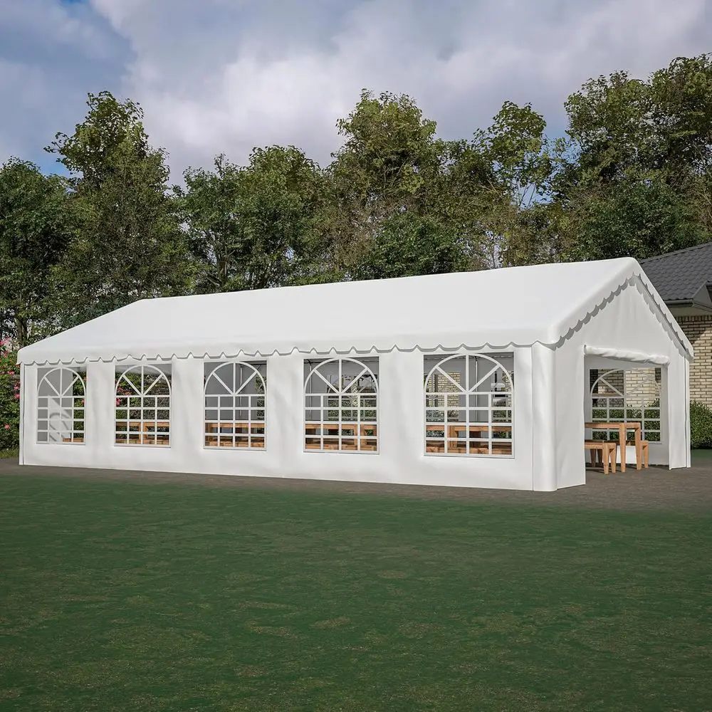 20'x32' Party Tent - Heavy Duty Upgraded Galvanized e, Outdoor Wedding Gazebo Shelter , Removable Sidewalls, Double Do, and 3 Ca
20'x32' Party Tent - Heavy Duty Upgraded Galvanized e, Outdoor Wedding Gazebo Shelter , Removable Sidewalls, Double Do, and 3 Ca