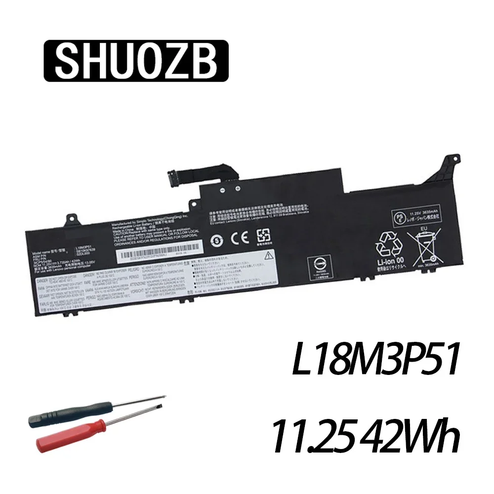 SHUOZB L18M3P51 Laptop Battery For Lenovo E840S E480S-T2 SB10K97640 SB10K97639 SB10K97641 02DL001 02DL000 L18C3P51 11.25V 42WH
SHUOZB L18M3P51 Laptop Battery For Lenovo E840S E480S-T2 SB10K97640 SB10K97639 SB10K97641 02DL001 02DL000 L18C3P51 11.25V 42WH