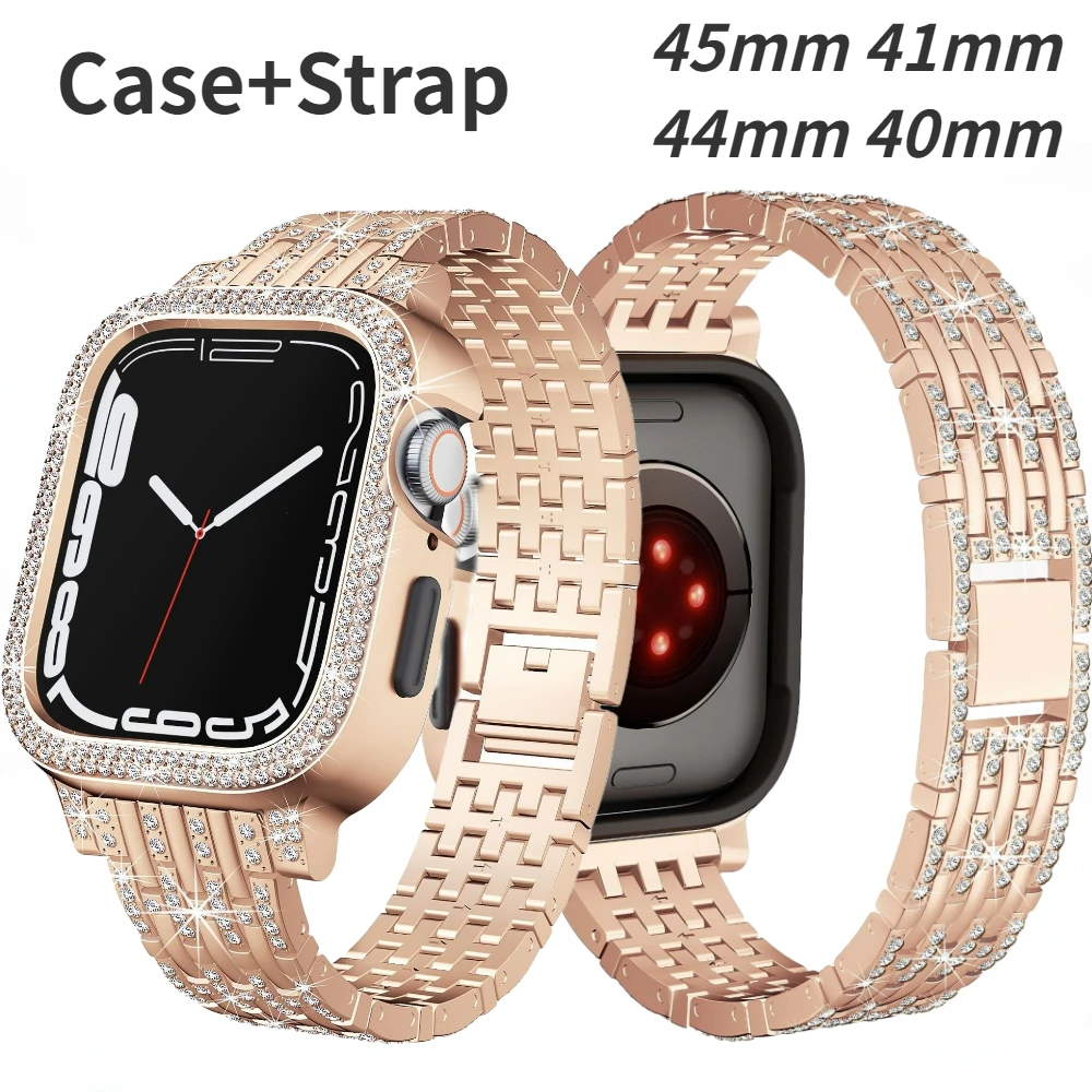 Бриллиантовая фотография + ремешок для Apple Watch 45 мм 41 мм 44 мм 40 мм, металлический браслет для iWatch серии 8 7 6 5 4 SE, защитный чехол
Бриллиантовая фотография + ремешок для Apple Watch 45 мм 41 мм 44 мм 40 мм, металлический браслет для iWatch серии 8 7 6 5 4 SE, защитный чехол