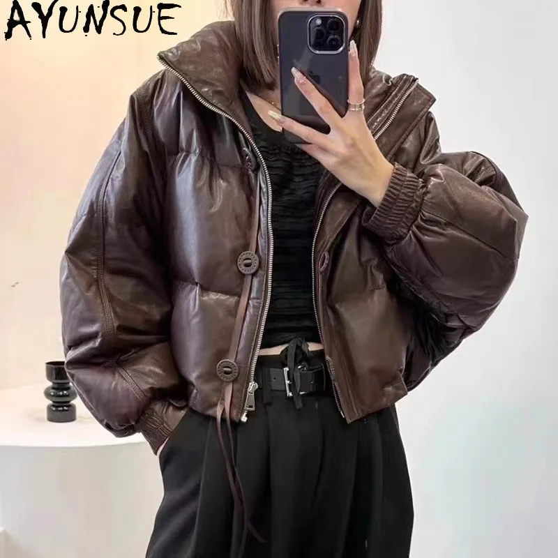 AYUNSUE Sheepskin Jackets for Woman Short Warm Down Coats Real Leather Women Winter Coat High Quality Woman Clothes Ropa Mujer
AYUNSUE Sheepskin Jackets for Woman Short Warm Down Coats Real Leather Women Winter Coat High Quality Woman Clothes Ropa Mujer