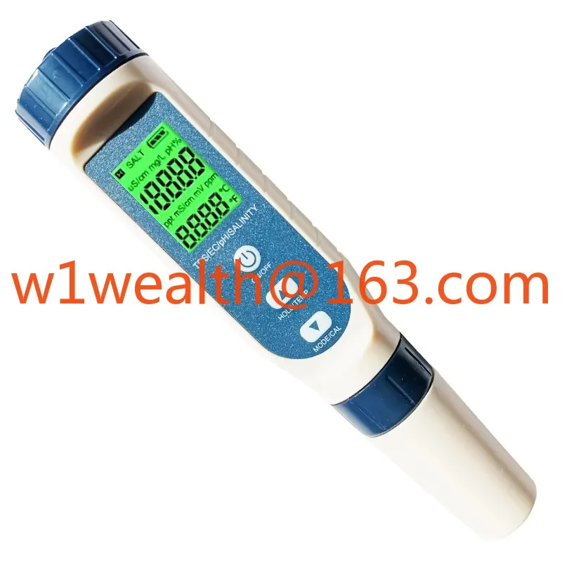 5 in 1 Water Quality Inspection Pen Temperature ph tds Conductivity EC Salinity Meter
5 in 1 Water Quality Inspection Pen Temperature ph tds Conductivity EC Salinity Meter