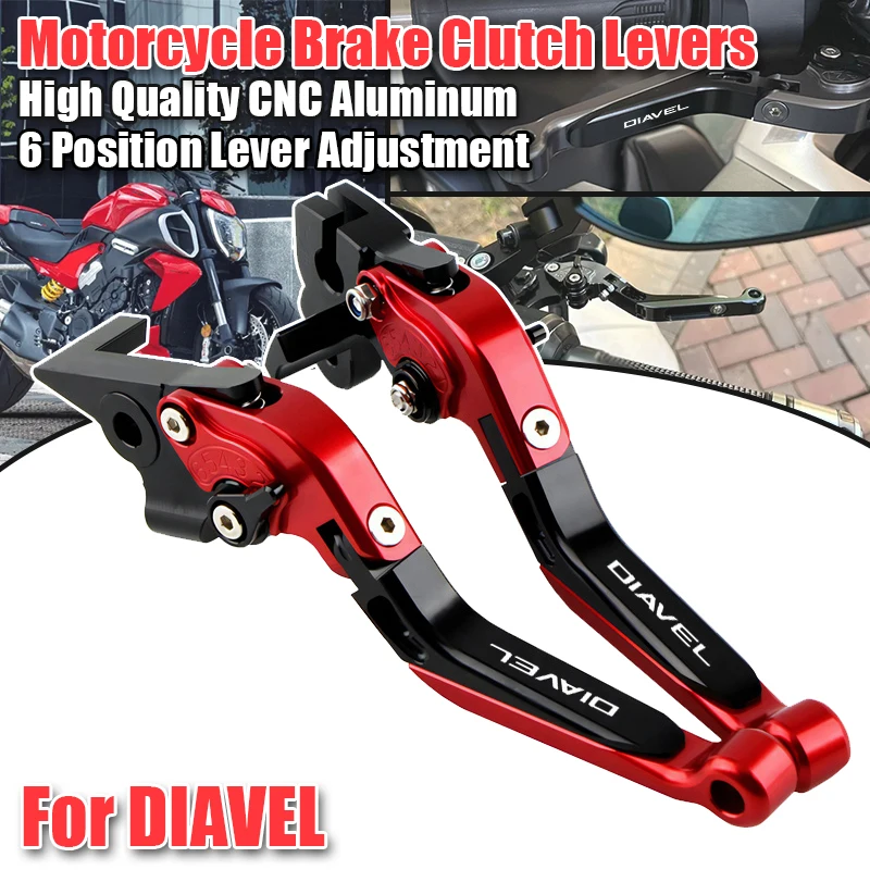 Motorcycle Accessories CNC Adjustable Lever Brake Clutch Levers For DUCATI Diavel/Carbon/XDiavel/S 2011-2022 with Logo Diavel
Motorcycle Accessories CNC Adjustable Lever Brake Clutch Levers For DUCATI Diavel/Carbon/XDiavel/S 2011-2022 with Logo Diavel