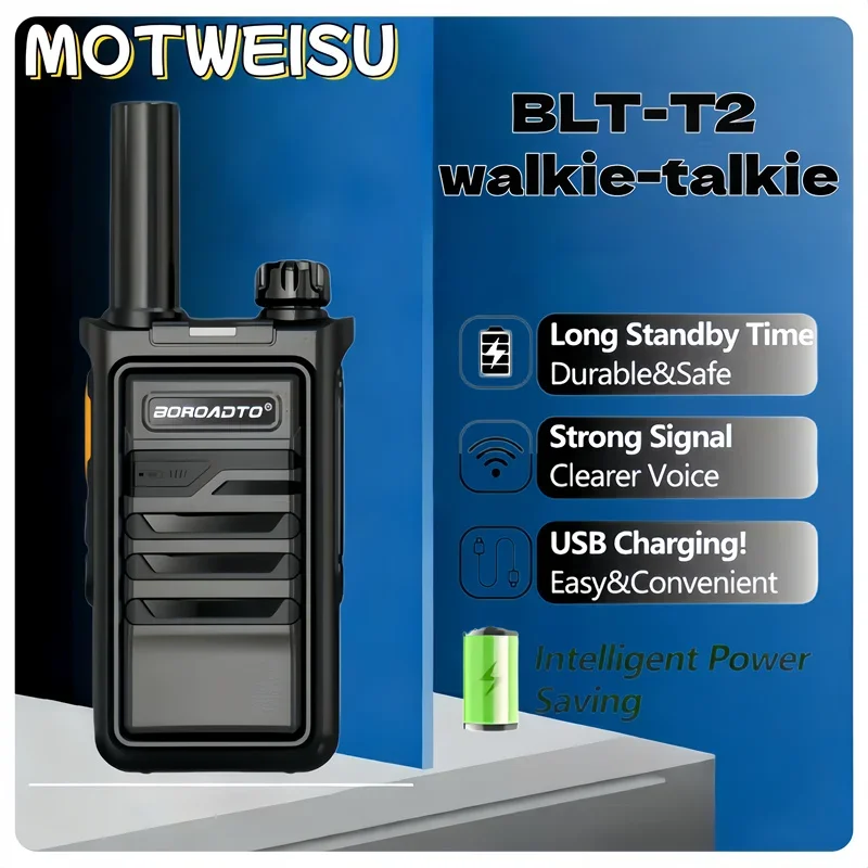 Mini Walkie Talkie 2 Pack UHF 400-470MHz Two Way Radio with Long Range, Portable Handheld Transceiver for Security Restaurant
Mini Walkie Talkie 2 Pack UHF 400-470MHz Two Way Radio with Long Range, Portable Handheld Transceiver for Security Restaurant