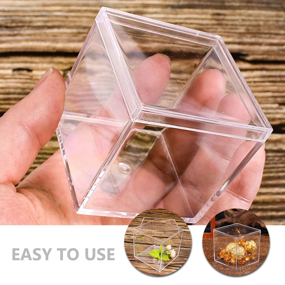 6 Pcs Acrylic Packaging Boxes Clear Square Containers Small Candy Cases with Lids Valentine Gifts Jewelry Storage Transparent
6 Pcs Acrylic Packaging Boxes Clear Square Containers Small Candy Cases with Lids Valentine Gifts Jewelry Storage Transparent
