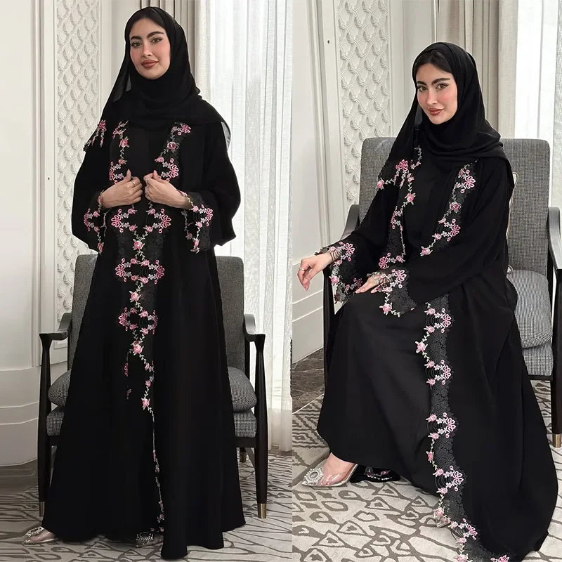 Muslim Women Embroidery Long Dress Kimono Cardigan Dubai Open Abaya Turkey Kaftan Kebaya Femme Musulmane Vestidos Islam Jalabiya
Muslim Women Embroidery Long Dress Kimono Cardigan Dubai Open Abaya Turkey Kaftan Kebaya Femme Musulmane Vestidos Islam Jalabiya