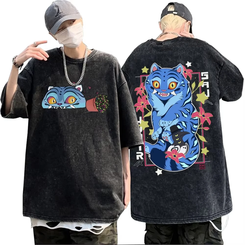 Мужская одежда, винтажная футболка из фильма Kpop Demon Hunters Derpy Tiger, мужская и женская модная футболка с героями мультфильмов, модная унисекс
Мужская одежда, винтажная футболка из фильма Kpop Demon Hunters Derpy Tiger, мужская и женская модная футболка с героями мультфильмов, модная унисекс