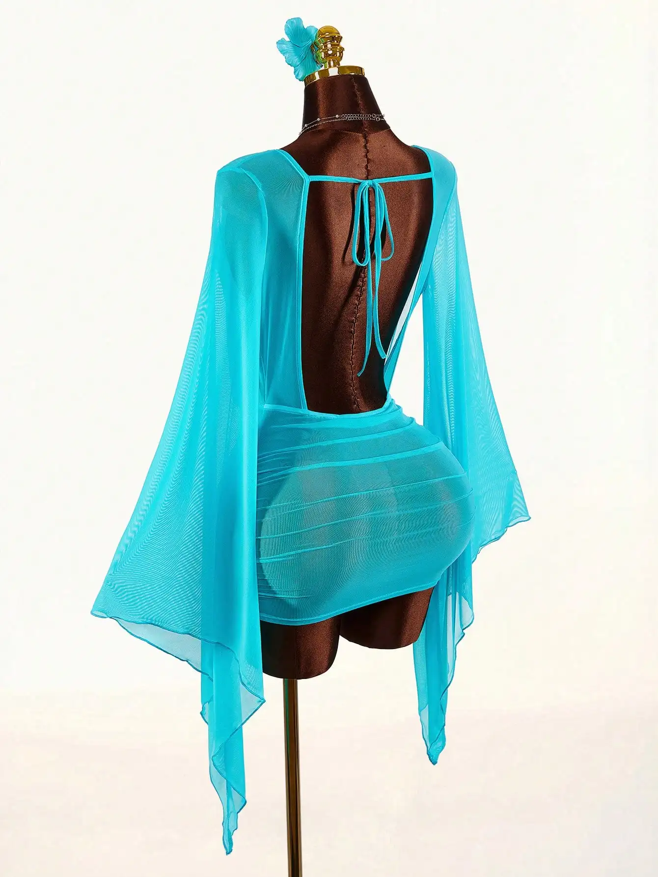 Amplova Women's Long Sleeve Plunging Neck Cover-Up Skirt, Sexy Avant-Garde Sheer Swimsuit Cover-Up Mini Dress, Cute Backless Sheer Outfit Suitable For Vacation, Spring/Summer Cover Ups For Swimwear
Amplova Women's Long Sleeve Plunging Neck Cover-Up Skirt, Sexy Avant-Garde Sheer Swimsuit Cover-Up Mini Dress, Cute Backless Sheer Outfit Suitable For Vacation, Spring/Summer Cover Ups For Swimwear
