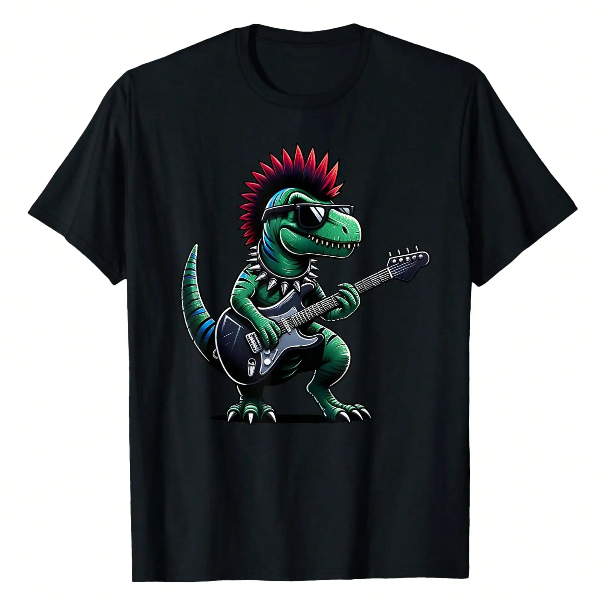 Cute Punk Dinosaur, Rock'n Roll Goth Dino, Guitar Band Funny T-Shirt Tees Short Sleeve Casual Women T Shirts 100% Cotton Tee Sh
Cute Punk Dinosaur, Rock'n Roll Goth Dino, Guitar Band Funny T-Shirt Tees Short Sleeve Casual Women T Shirts 100% Cotton Tee Sh