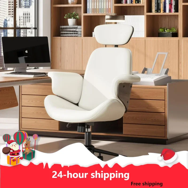 Bentwood Home Office Desk With Curved Armrests, Leather Upholstery Swivel Chairs with Wheels, Computer Desks Chair
Bentwood Home Office Desk With Curved Armrests, Leather Upholstery Swivel Chairs with Wheels, Computer Desks Chair