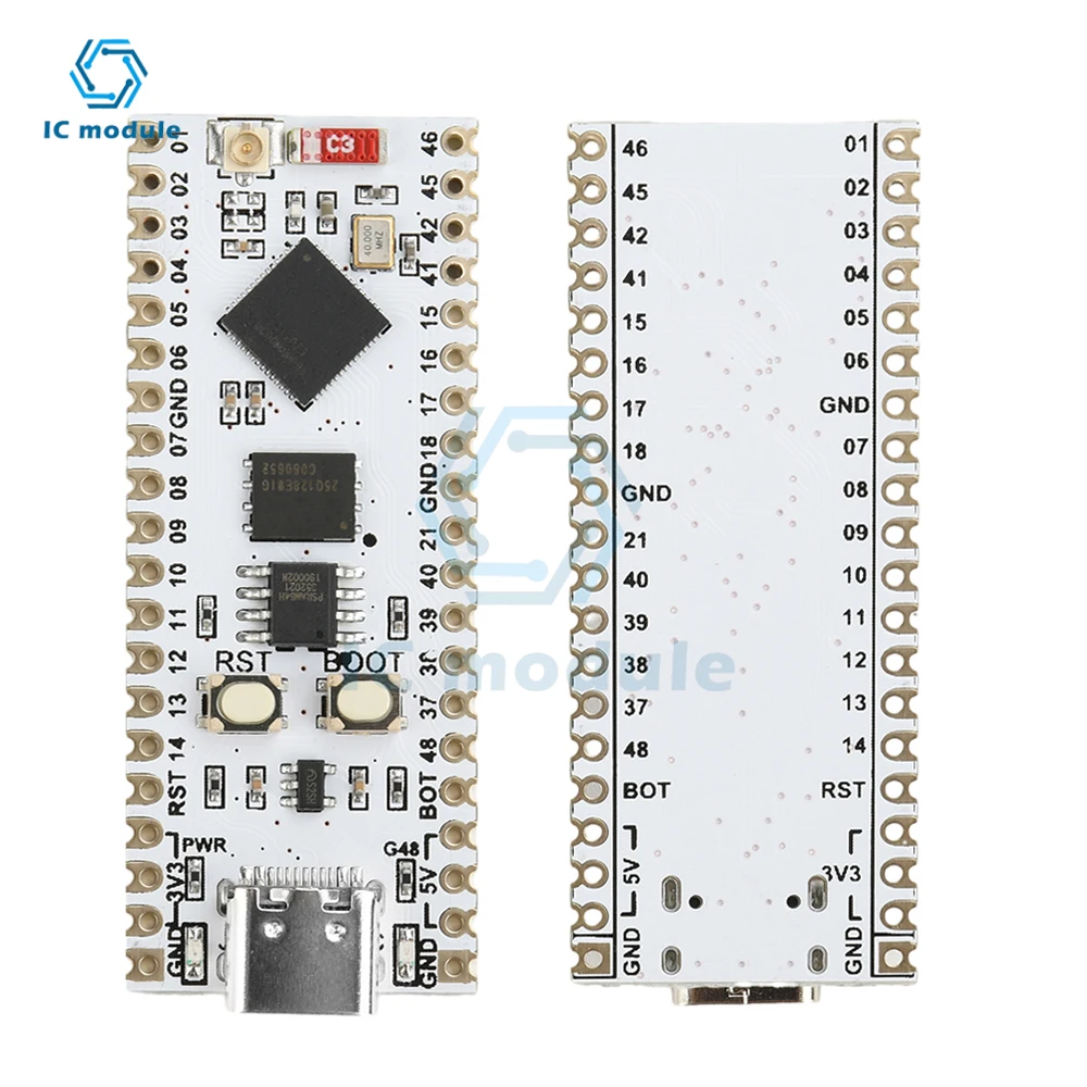 ESP32-S3-NANO WIFI Bluetooth Development Board ESP32-S3-N16R8 Module On-Board Ceramic Antenna Type C Interface
ESP32-S3-NANO WIFI Bluetooth Development Board ESP32-S3-N16R8 Module On-Board Ceramic Antenna Type C Interface