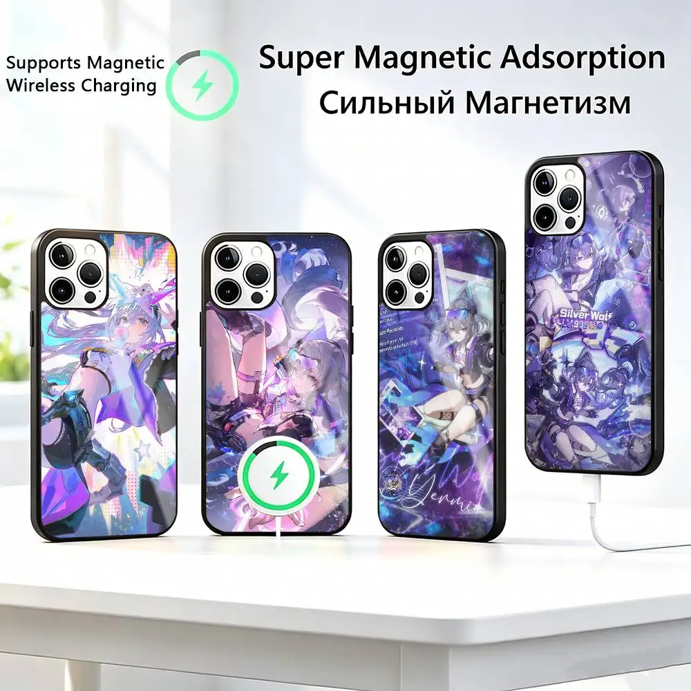 Silver-r Wolf LV.999 HSR Phone Case For iPhone17,16,15,14,13,12,11 Plus,Pro Allows magnetic wireless charging
Silver-r Wolf LV.999 HSR Phone Case For iPhone17,16,15,14,13,12,11 Plus,Pro Allows magnetic wireless charging