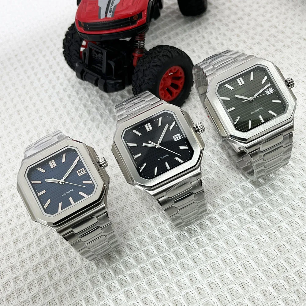 38MM Men's mechanical square case Aseptic watch Automatic movement NH35 Fashion complete with gift stainless steel watch
38MM Men's mechanical square case Aseptic watch Automatic movement NH35 Fashion complete with gift stainless steel watch