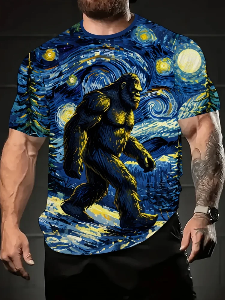 Men's Van Gogh Starry Night Gorilla Print T-Shirt Casual Crew Neck Short Sleeve T-Shirts for Men Tops Oversized Men's Clothing
Men's Van Gogh Starry Night Gorilla Print T-Shirt Casual Crew Neck Short Sleeve T-Shirts for Men Tops Oversized Men's Clothing