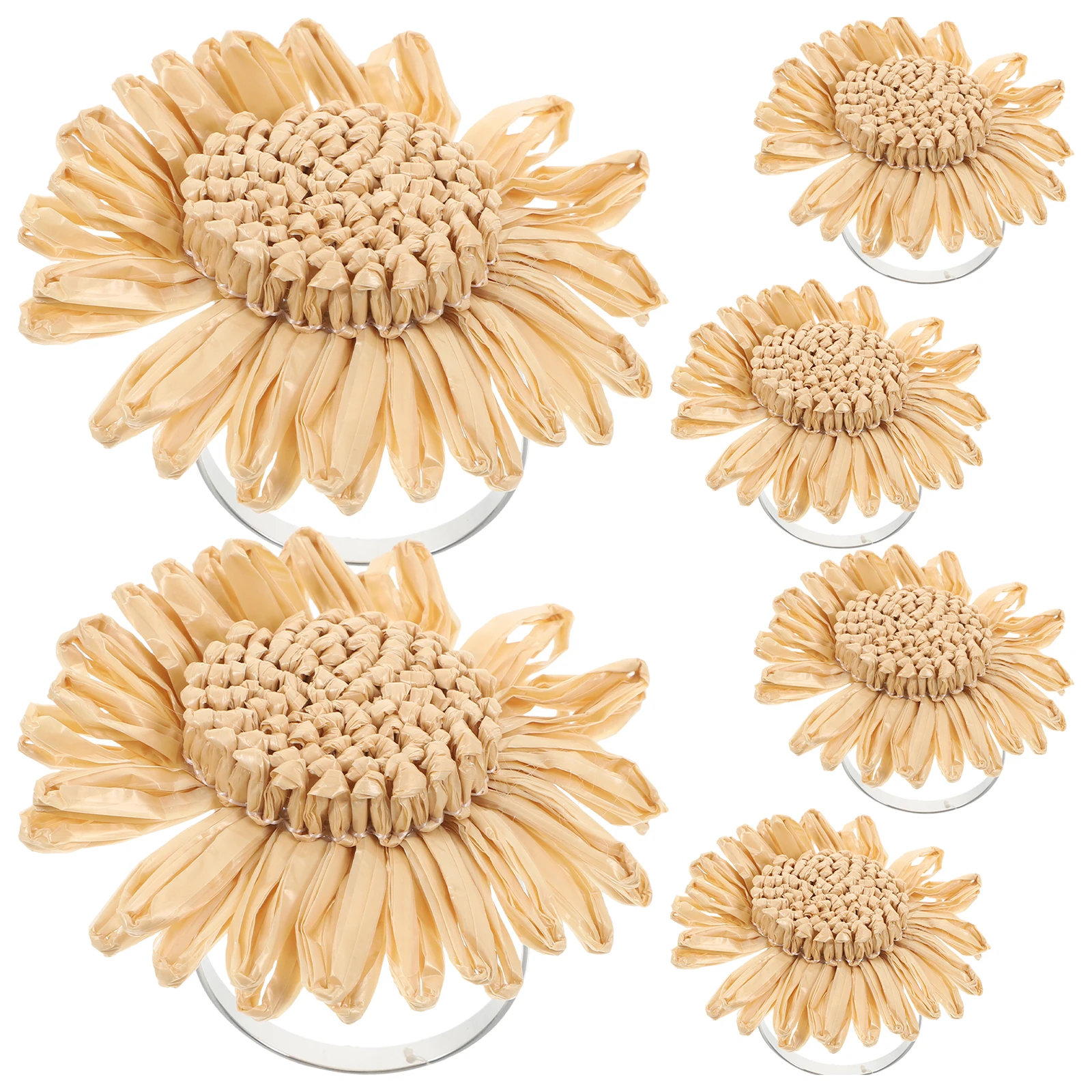 6pcs Raffia Sunflower Napkin Rings Creative Reusable Table Decor Thanksgiving Day Napkin Ring Wedding Party
6pcs Raffia Sunflower Napkin Rings Creative Reusable Table Decor Thanksgiving Day Napkin Ring Wedding Party