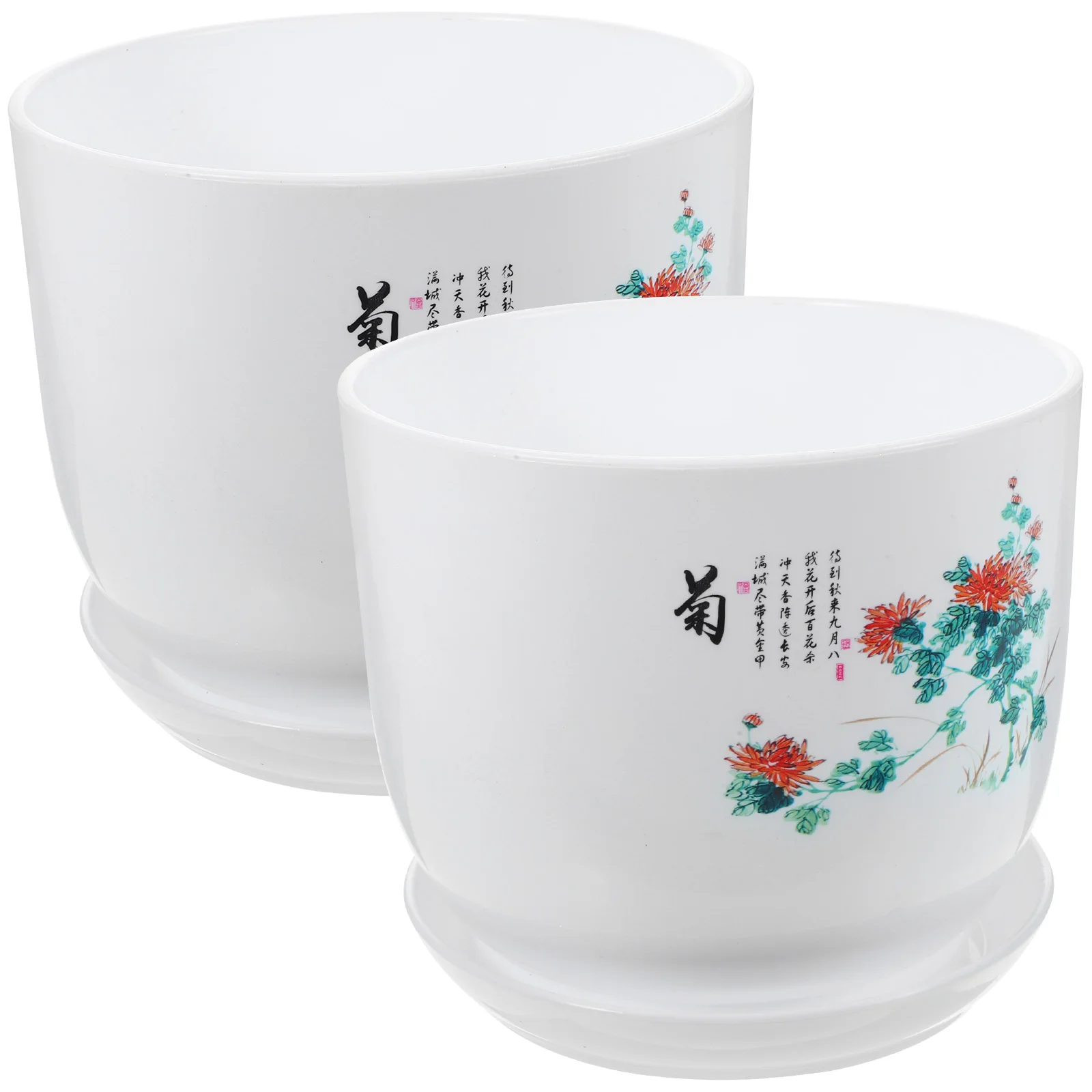 2 Pcs PP Resin Indoor Plant Pots Drainage Holes for Bedroom Kitchen Garden 3 Size 14CM Flowerpot Saucer Included
2 Pcs PP Resin Indoor Plant Pots Drainage Holes for Bedroom Kitchen Garden 3 Size 14CM Flowerpot Saucer Included