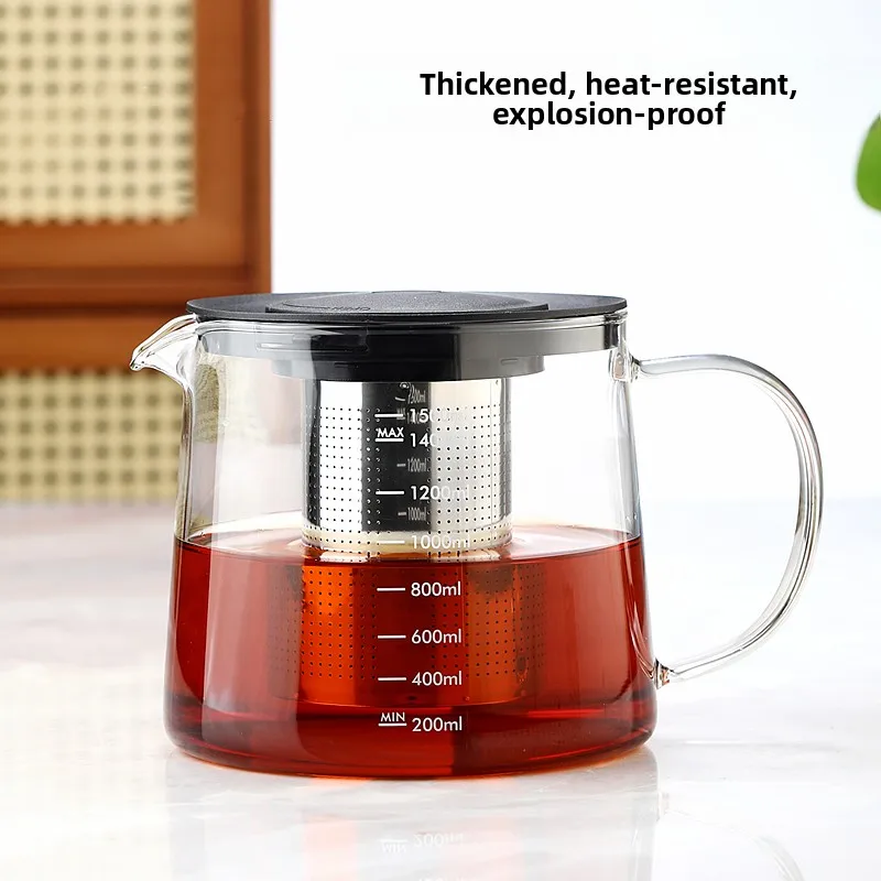 Thickened High Borosilicate Glass Tea Pot Stainless Steel Inner Tank Explosive Proof Tea Brewing Device for Cooking Tea
Thickened High Borosilicate Glass Tea Pot Stainless Steel Inner Tank Explosive Proof Tea Brewing Device for Cooking Tea