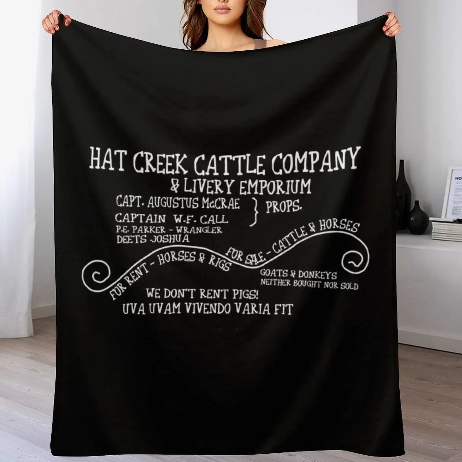 Lonesome dove - Hat Creek Uva uvam vivendo veria fit Throw Blanket Anti Shedding Soft Fuzzy Blanket for Home
Lonesome dove - Hat Creek Uva uvam vivendo veria fit Throw Blanket Anti Shedding Soft Fuzzy Blanket for Home