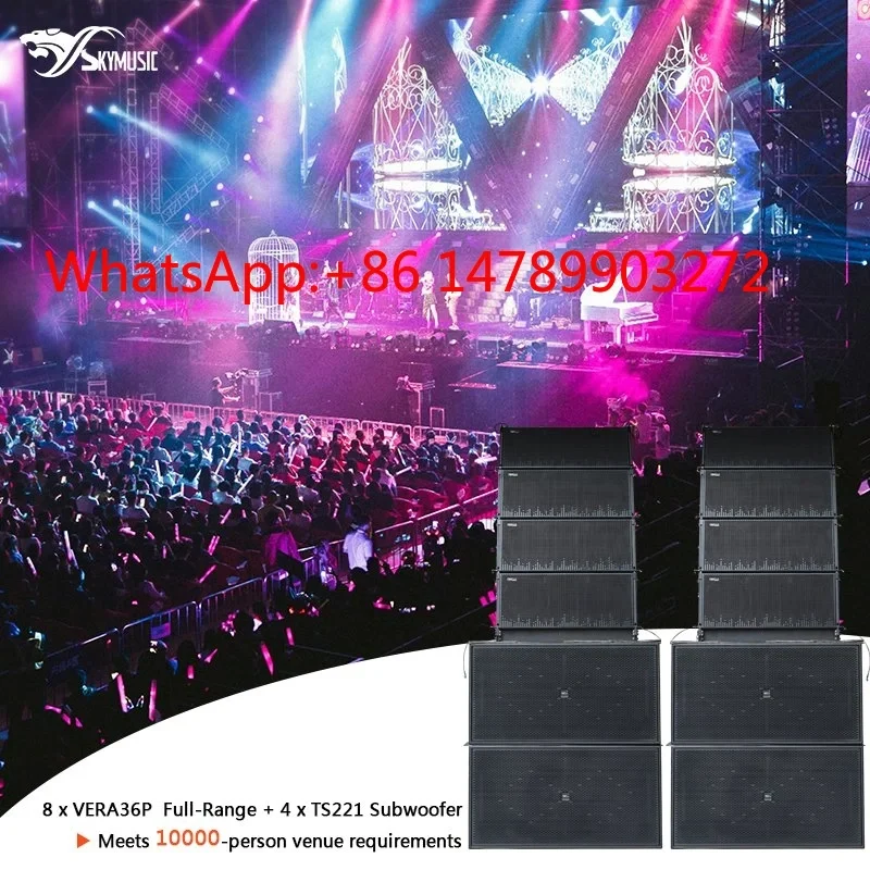 Dual 12" Woofers Active Line Array, Two 2.5" Tweeters High Power Stage Sound
Dual 12" Woofers Active Line Array, Two 2.5" Tweeters High Power Stage Sound