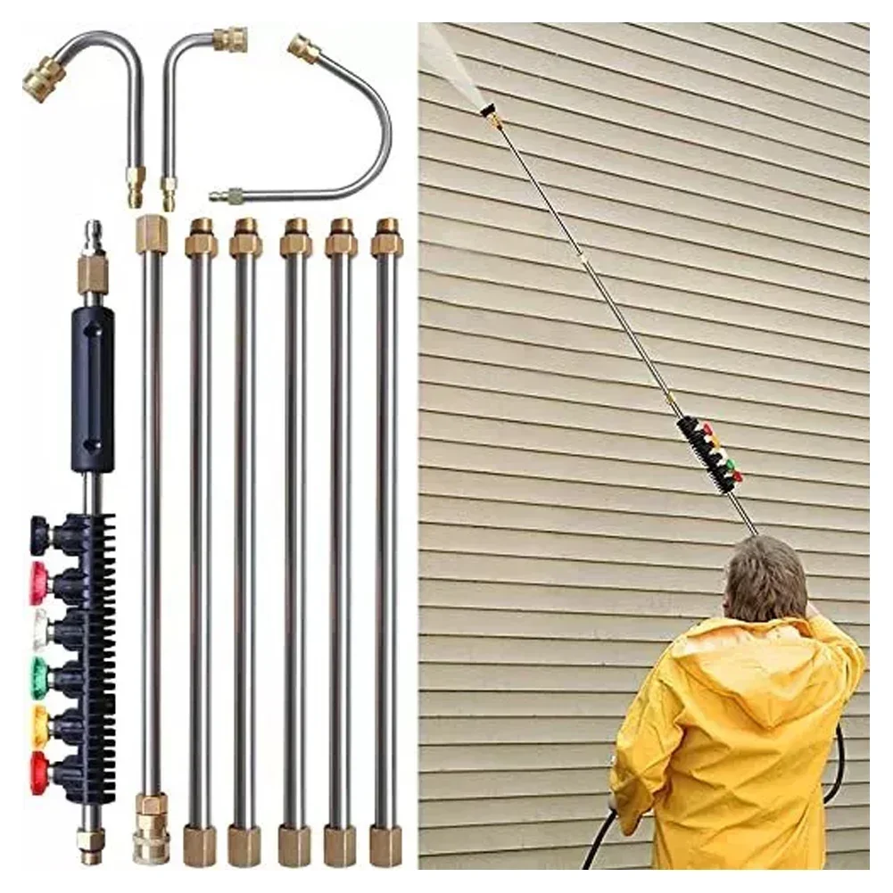 10pcs 4000PSI High Pressure Washer Extension Wand Set Spear Car Washer Nozzles Cleaning Quick Connect Tools
10pcs 4000PSI High Pressure Washer Extension Wand Set Spear Car Washer Nozzles Cleaning Quick Connect Tools