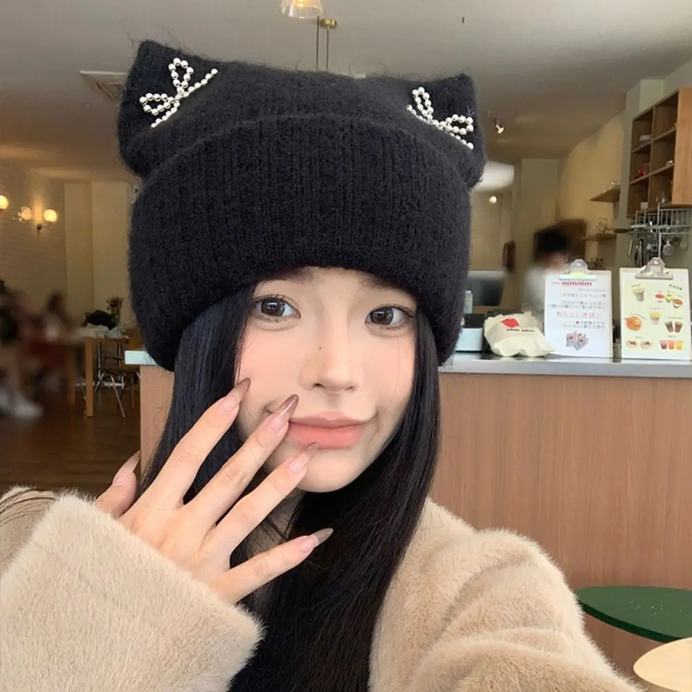 Keep Warm Sweet Cool Cat Ears Beanie Hat Fluffy Bow Knitted Pullover Hat Streetwear Ear Protection Winter Wool Hat Autumn
Keep Warm Sweet Cool Cat Ears Beanie Hat Fluffy Bow Knitted Pullover Hat Streetwear Ear Protection Winter Wool Hat Autumn